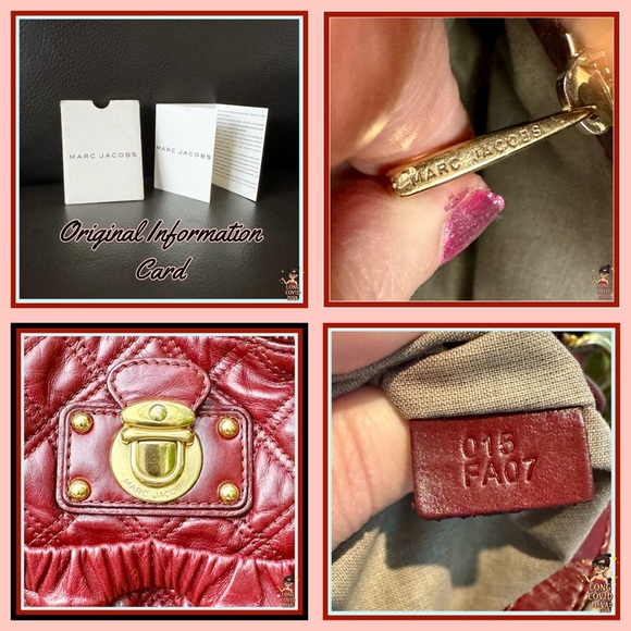 👜RETIRED/Marc Jacobs Collection/Bordeaux/Quilted Calf Leather/ Julianne Bag - Picture 17 of 17